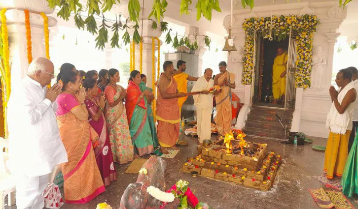 Katta Maisamma Temple Second Anniversary Grandly Held In Moinabad Muncipal Region Surangal Village