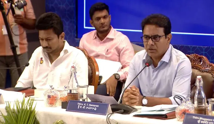 Brs Working President Ktr Talks On Delimitation In Chennai